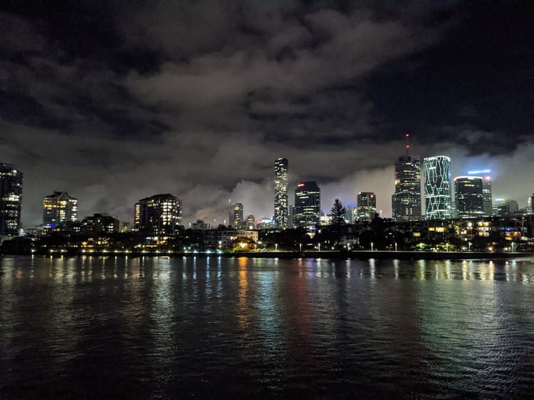 Brisbane city skyline along the river