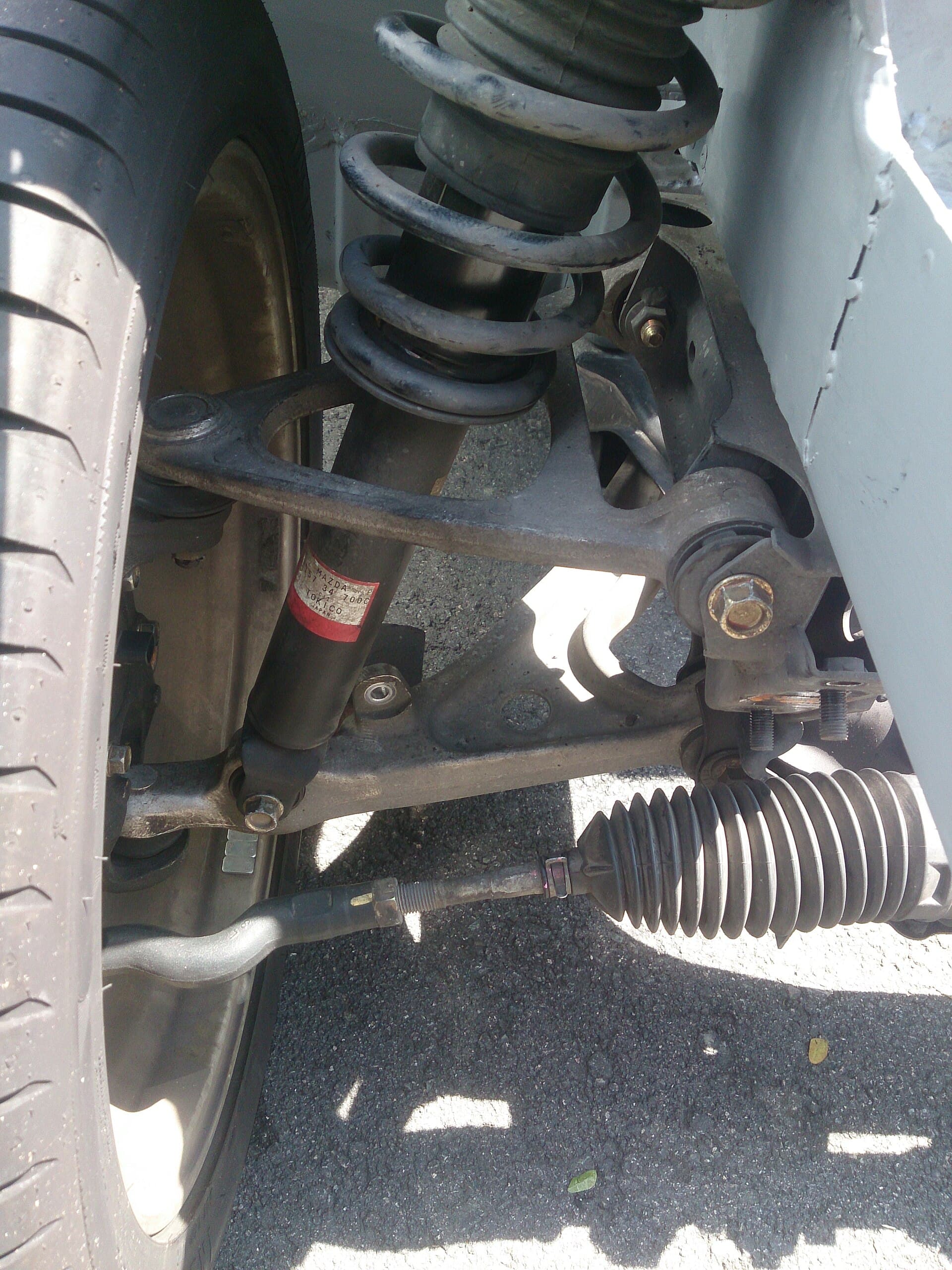 Close view of a car wheel and tyre